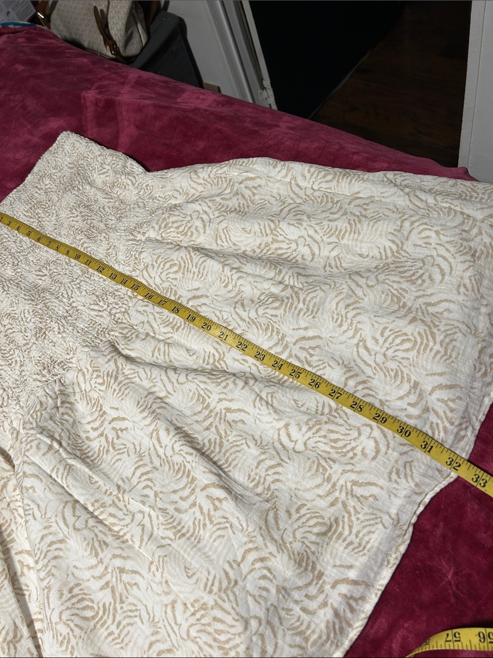 Universal Tread ! Strapless Cream and Beige Textured Sundress - Picture 3 of 6